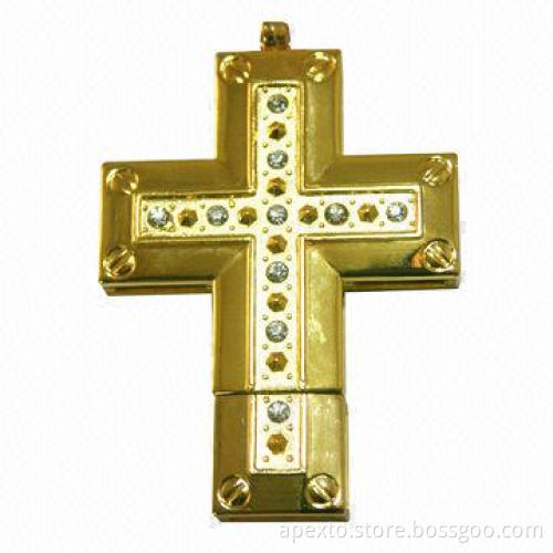 Cross-shaped USB Flash Drive, Supports Plug-and-play Function, OEM/ODM Orders Accepted